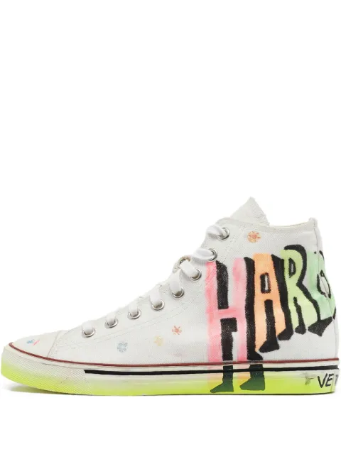 VETEMENTS Pre-Owned canvas printed sneakers
