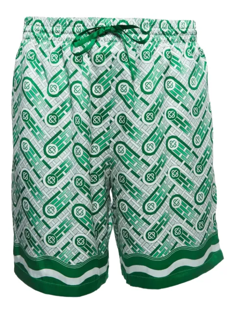 Casablanca shorts de playa con motivo geométrico