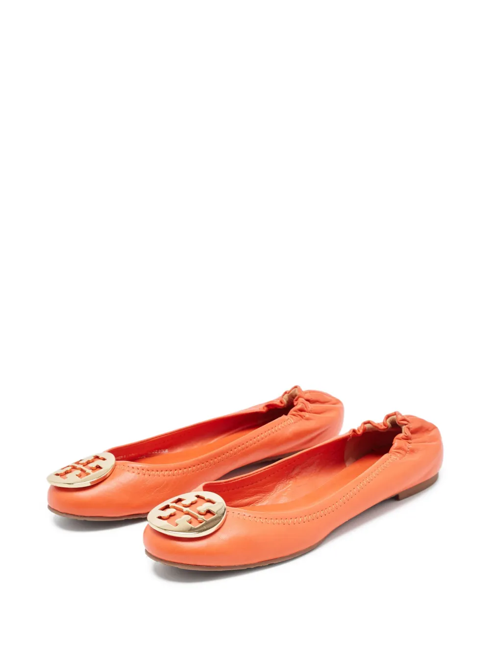 Tory Burch Ballerina's verfraaid met logo - Oranje