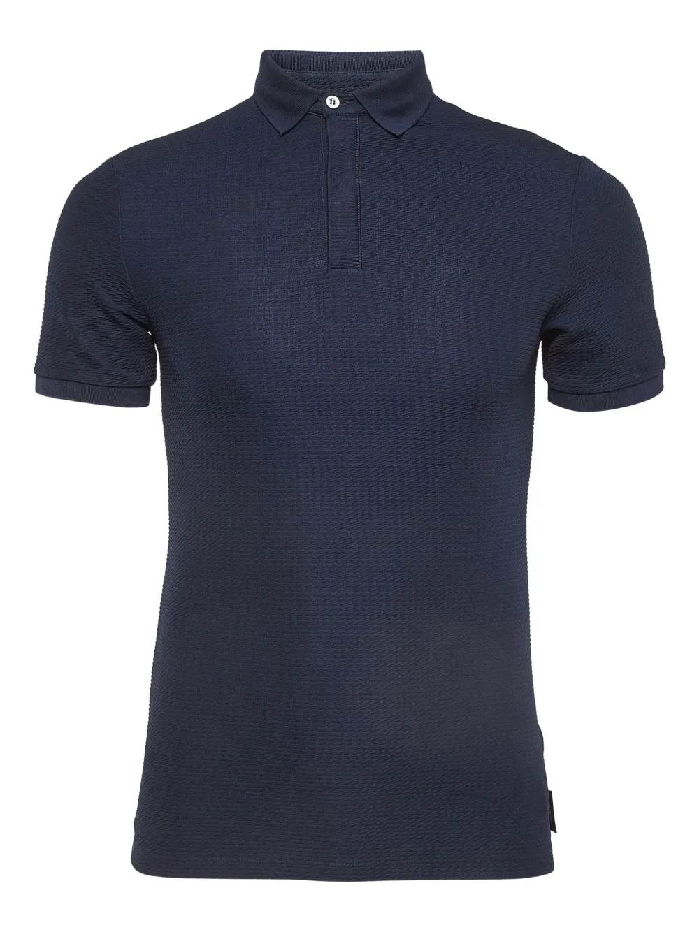 Emporio Armani Pre-Owned textured polo shirt | Blue | Image 1