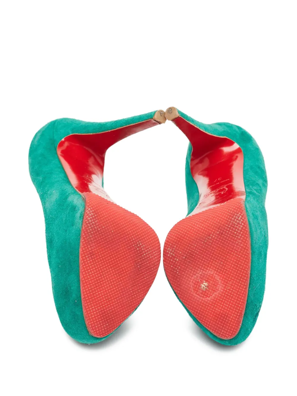 Christian Louboutin スエード パンプス グリーン Christian Louboutin