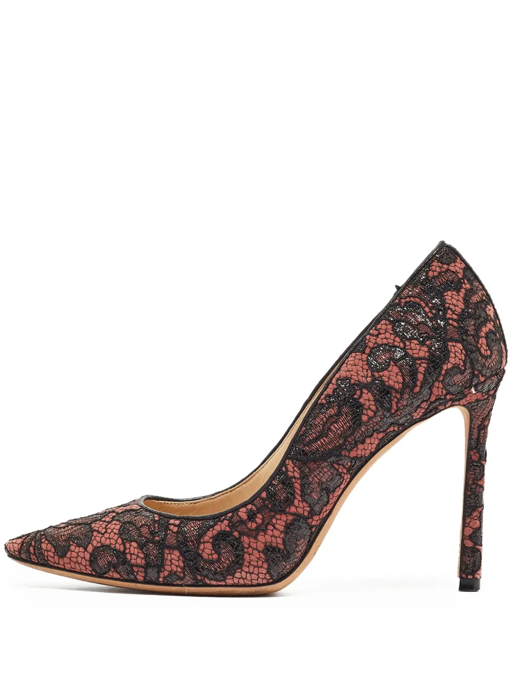 Jimmy Choo Pre-Owned zapatillas de encaje con tacón de 110mm | rosado | Image 1