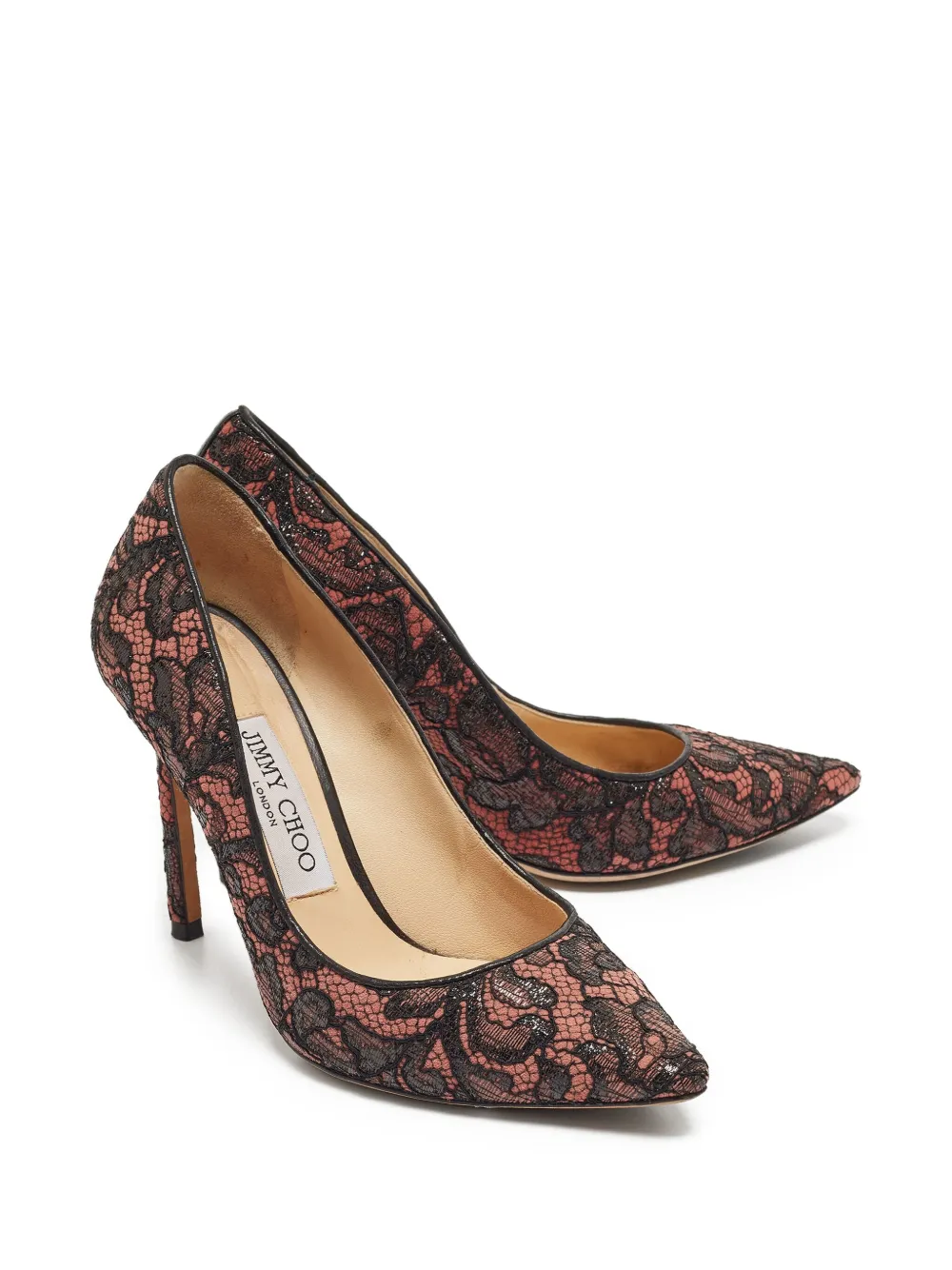 Jimmy Choo Pre-Owned zapatillas de encaje con tacón de 110mm | Image 2