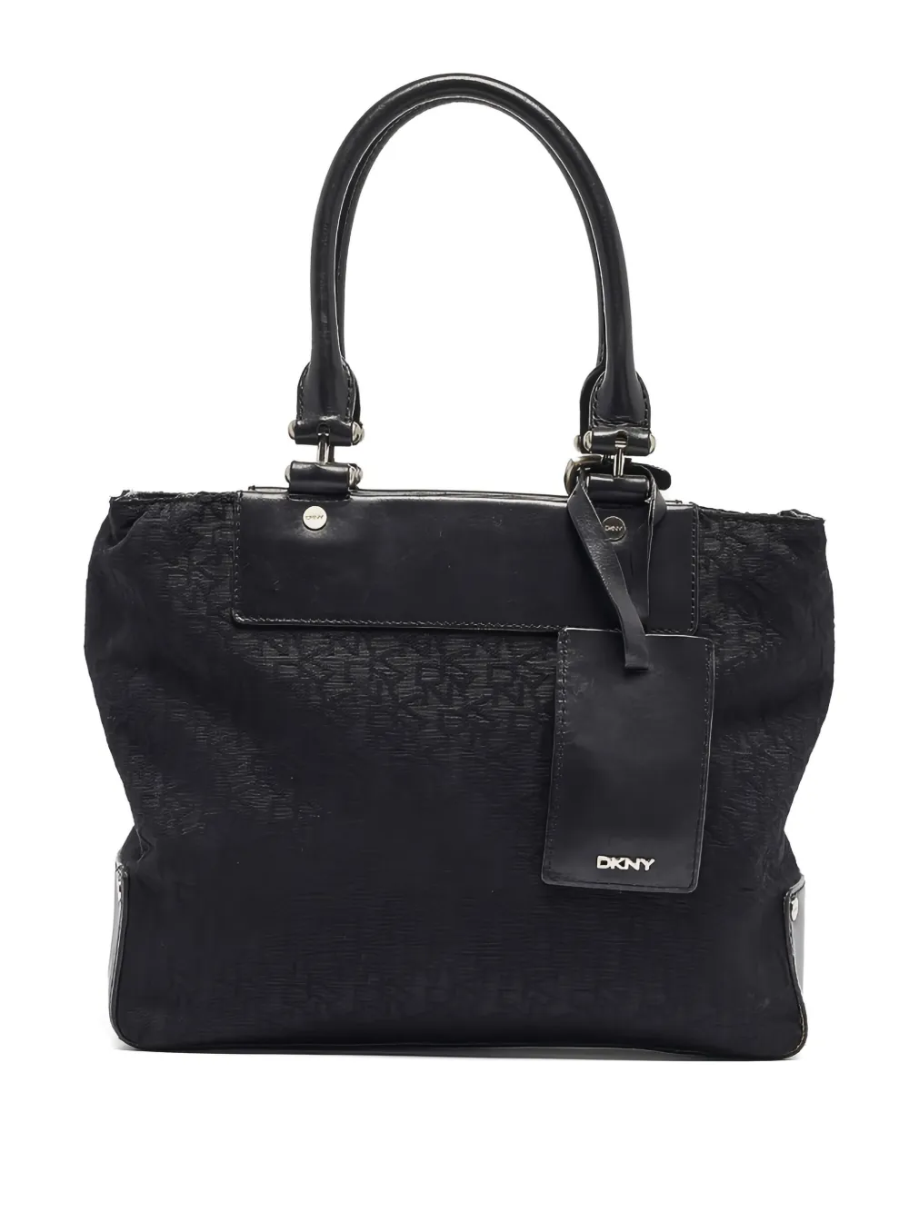 DKNY Vintage monogram-pattern tote bag | Black | Image 1