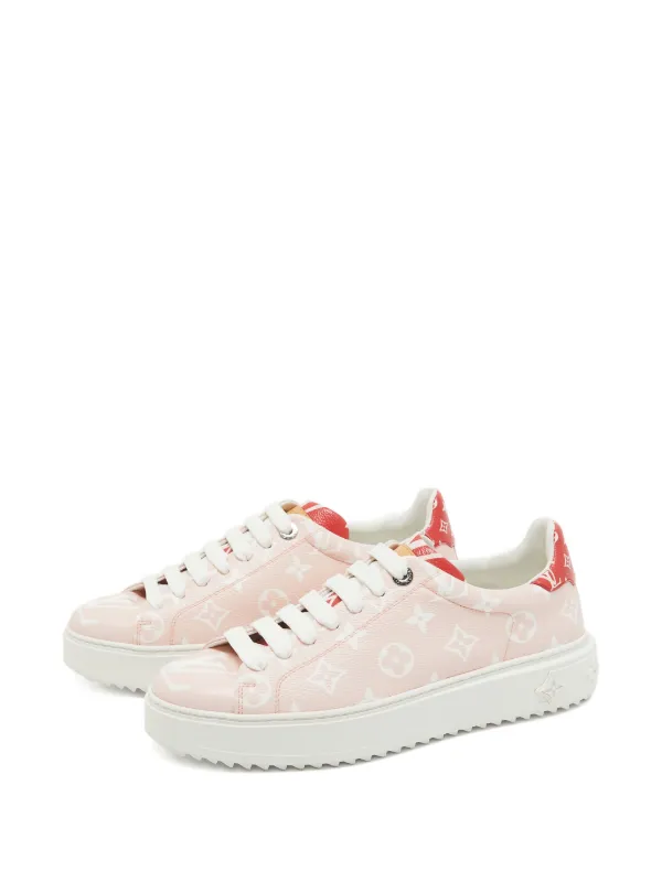 Louis Vuitton Pre-Owned monogram-pattern Sneakers | Pink | FARFETCH