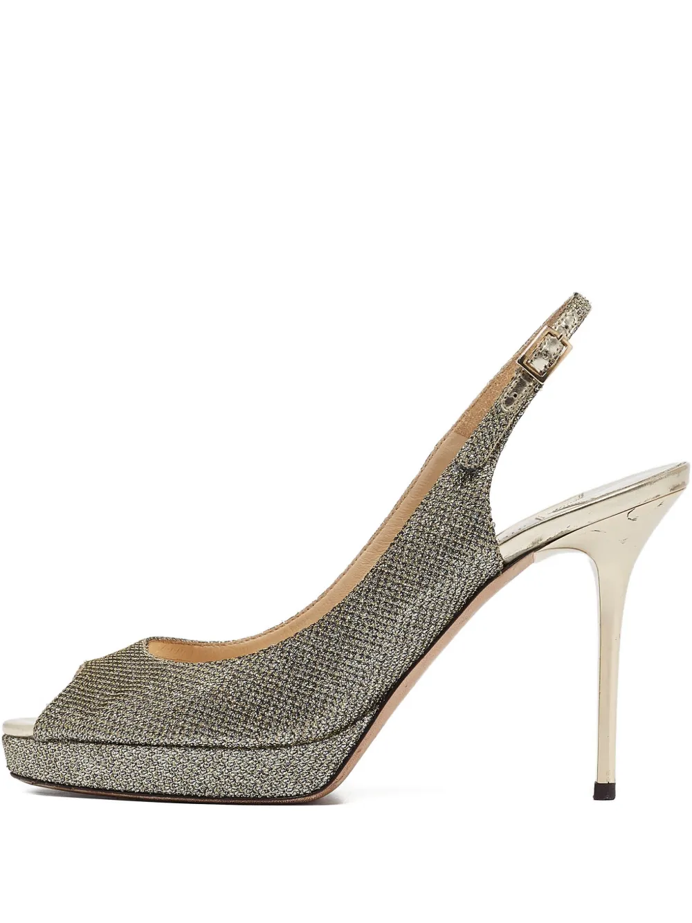 Jimmy Choo Pre-Owned 2024 グリッタースリングバック パンプス 