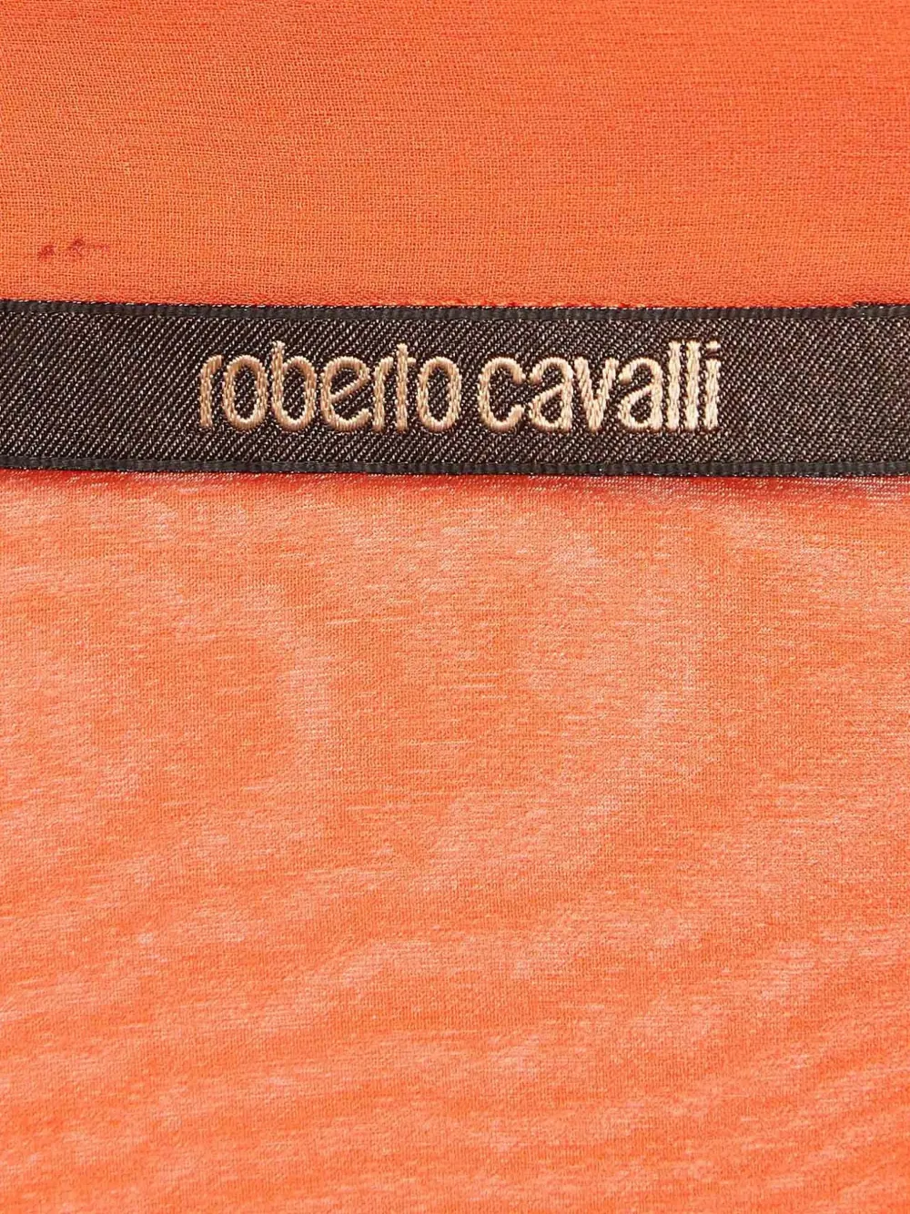 Pre-owned Roberto Cavalli Vintage  Silk Blouse In Orange