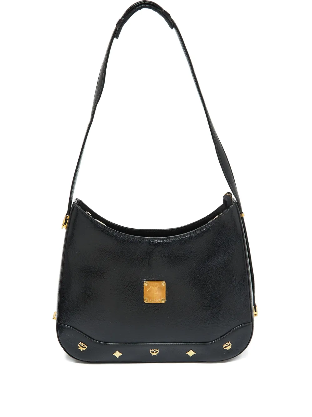 MCM Pre-Owned logo-plaque leather shoulder bag | Black | Image 1