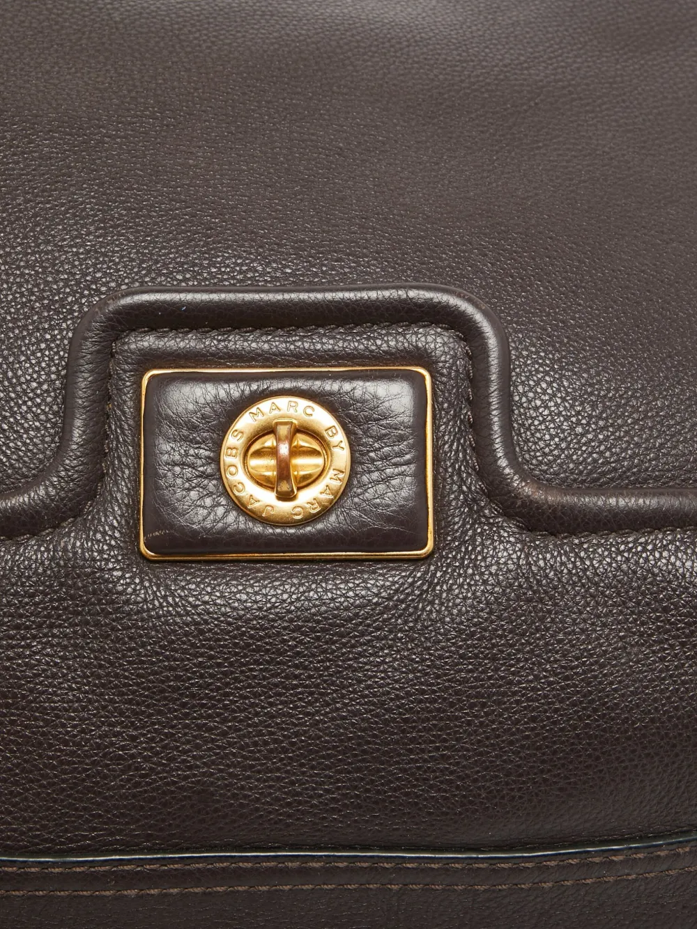 Pre-owned Marc Jacobs Vintage  Leather Shoulder Bag In Purple
