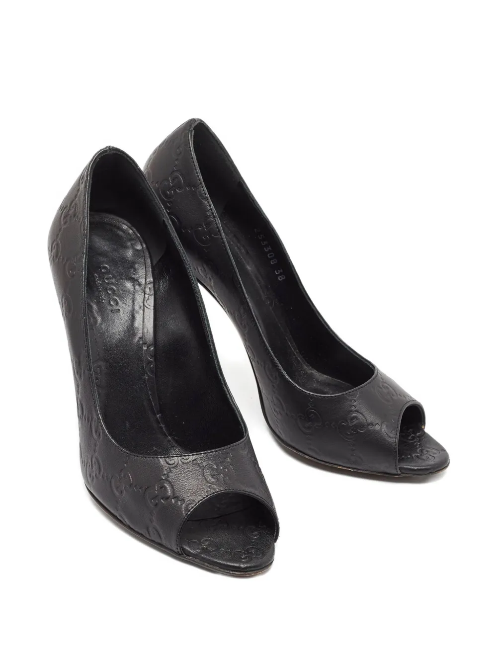 Gucci Pre-Owned 120mm leather-embossed peep-toe pumps | Heeled Pumps | Image 2