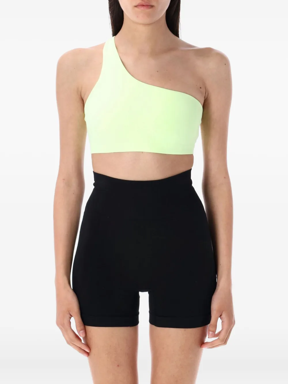 Nike One-shoulder Cropped Top In Green
