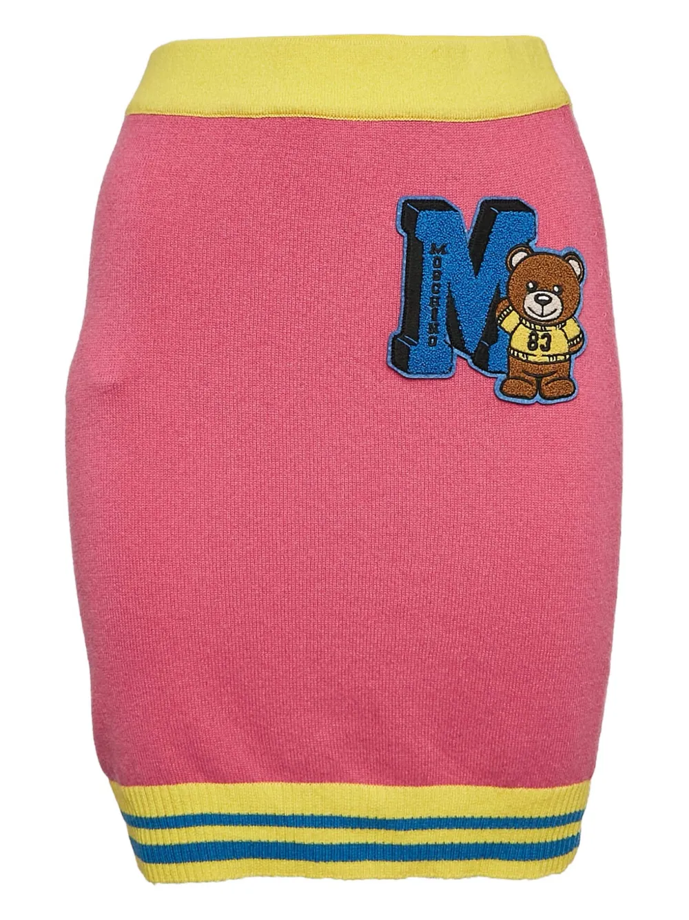 Moschino Pre-Owned teddy-bear embroidered skirt | Pink | Image 1