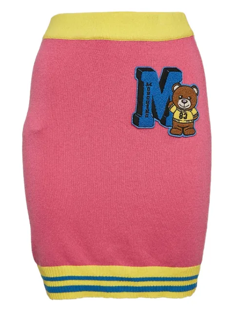 Moschino Pre-Owned teddy-bear embroidered skirt