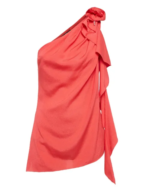 Elisabetta Franchi pre-owned asymmetric ruffled one-shoulder top
