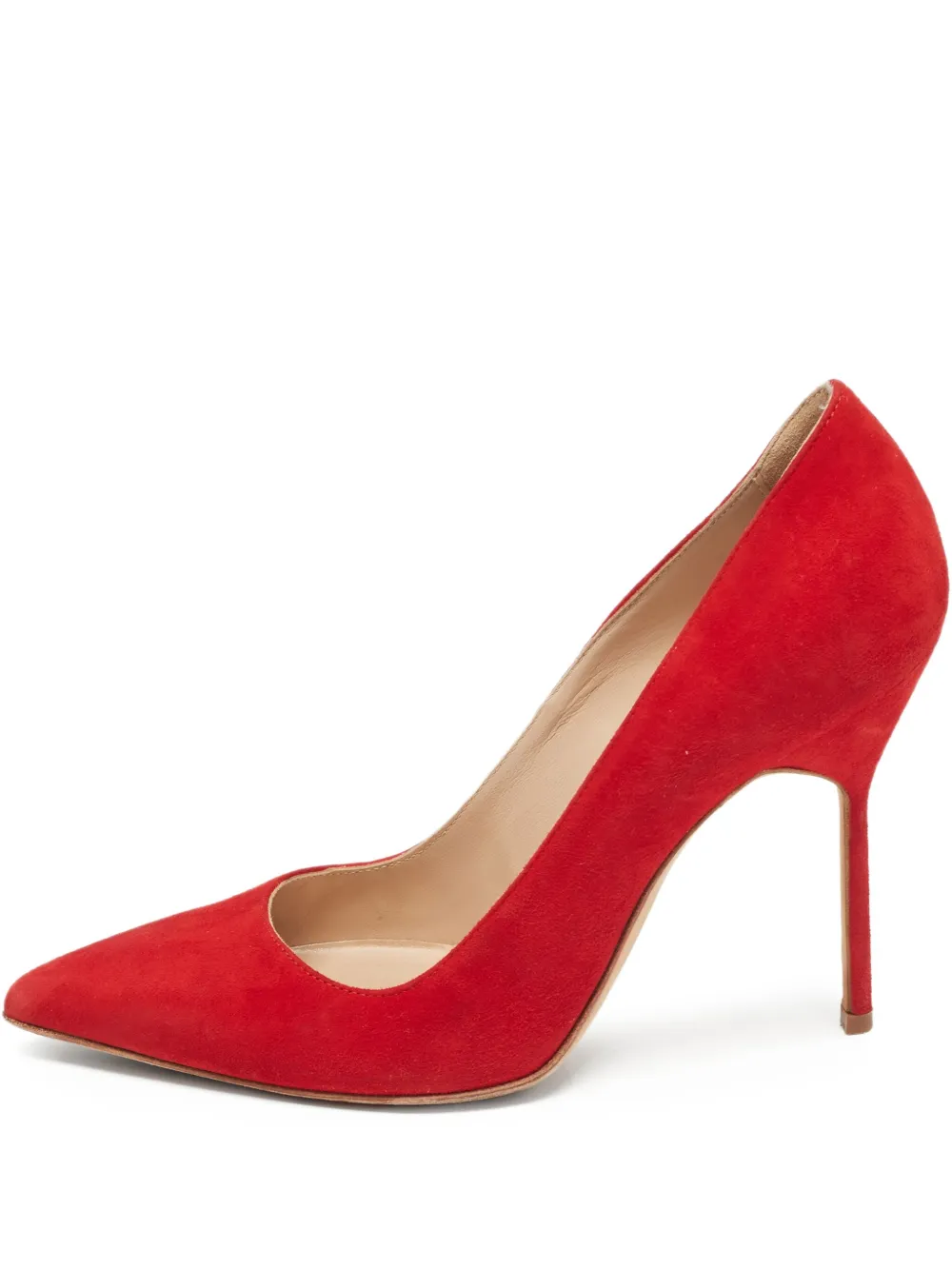 Pre-owned Manolo Blahnik  100mm Suede Pointed-toe Pumps