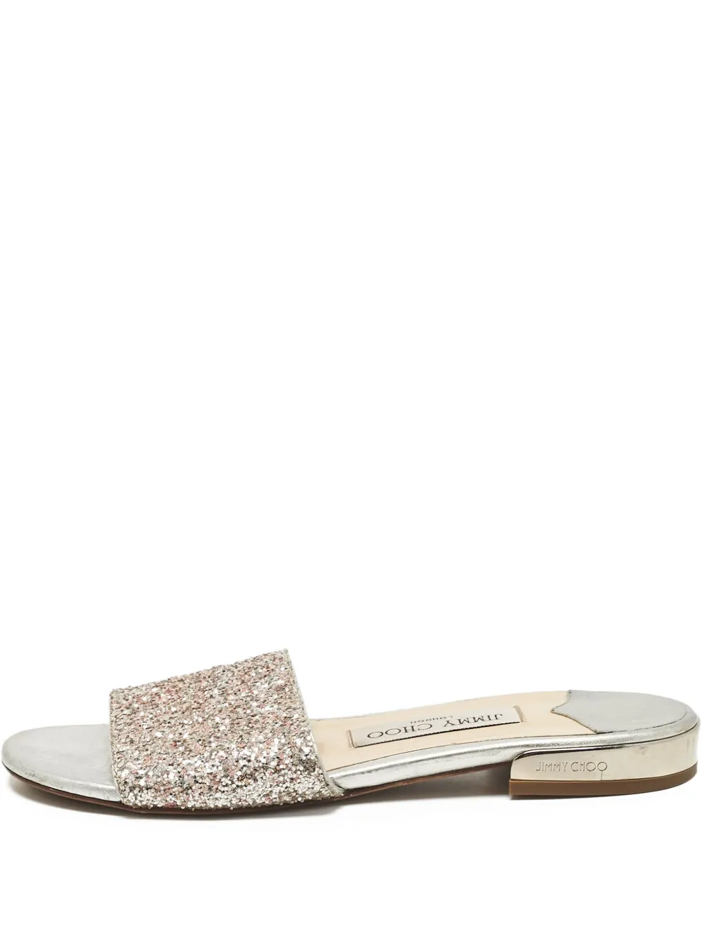 Jimmy Choo Pre-Owned shiny leather sandals | Grey | Image 1