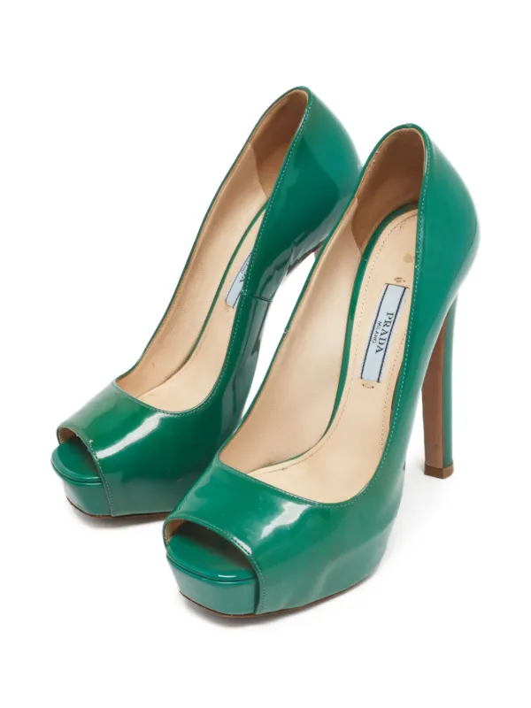 Prada Pre-Owned エナメル パンプス | グリーン | FARFETCH JP
