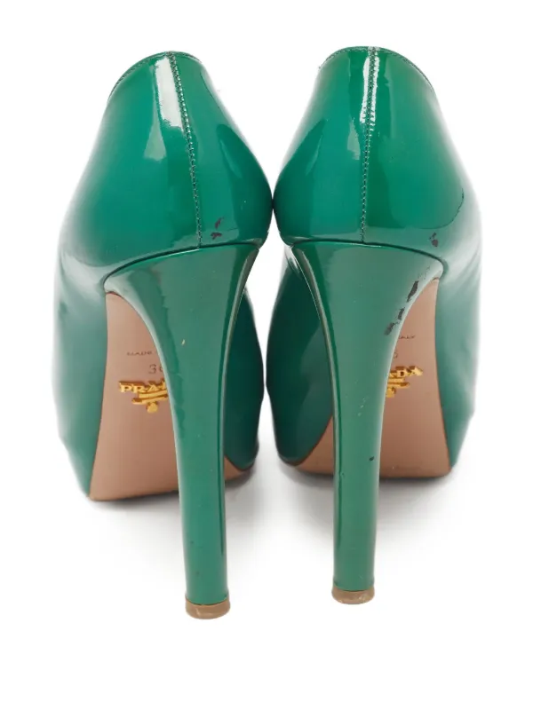 Prada Pre-Owned エナメル パンプス | グリーン | FARFETCH JP
