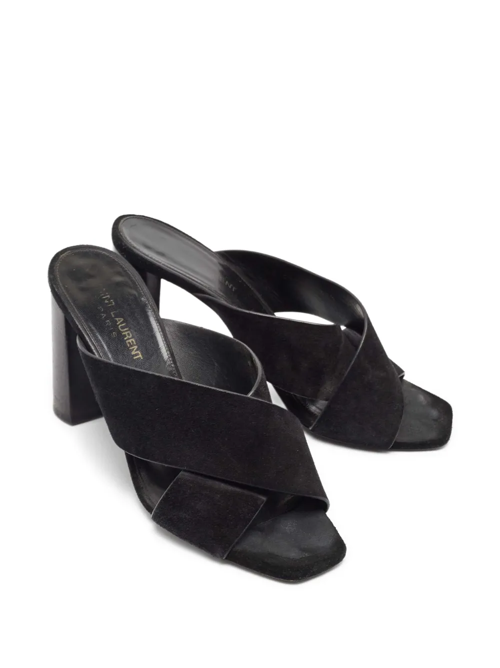 Saint Laurent Pre-Owned 85 mm Loulou muiltjes met hak - Zwart