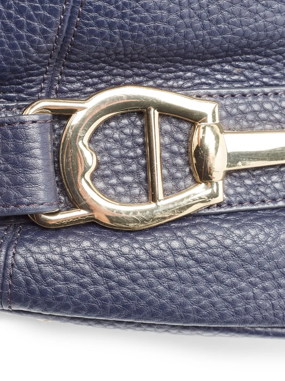 Pre-owned Aigner  Leather Shoulder Bag In Blue