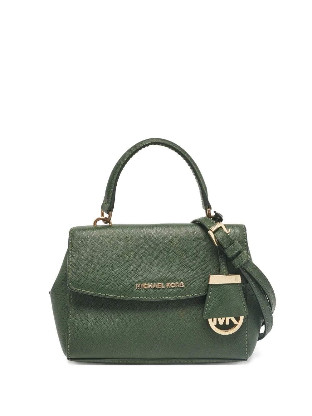 Michael Kors Vintage Ava レザー フラップバッグ S - グリーン Michael Kors Vintage Ava レザー フラップバッグ S - グリーン