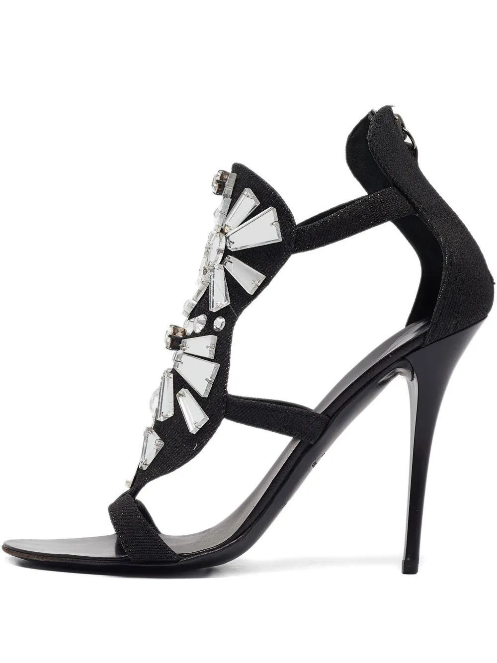 Pre-owned 120mm crystal-embellished sandals