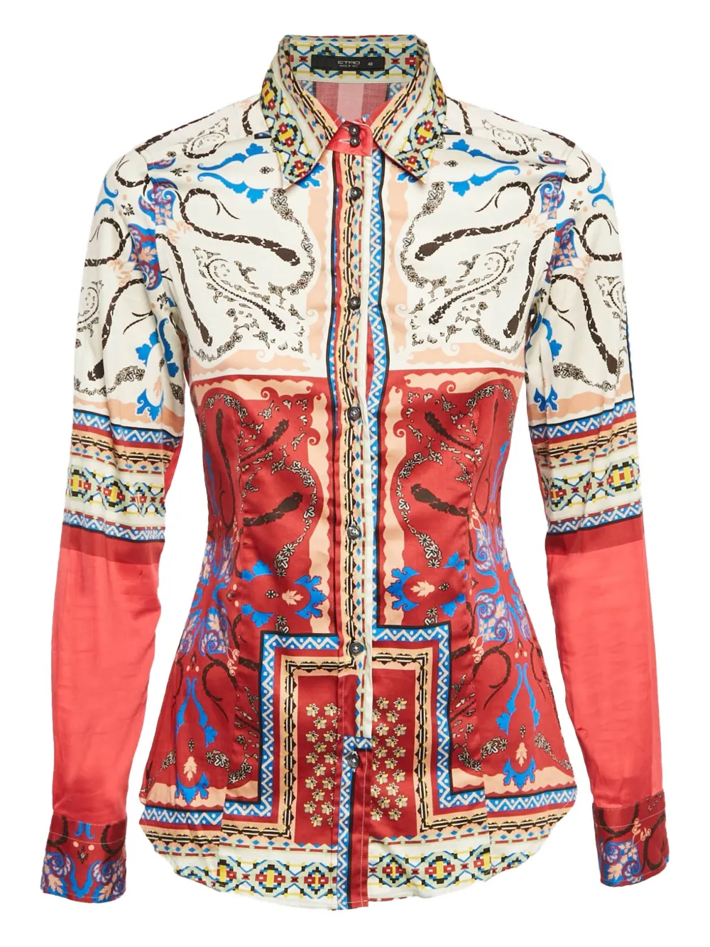 Pre-owned Etro Paisley-print Shirt In Red