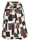 Marni Pre-Owned geometric-print wrap skirt - Brown