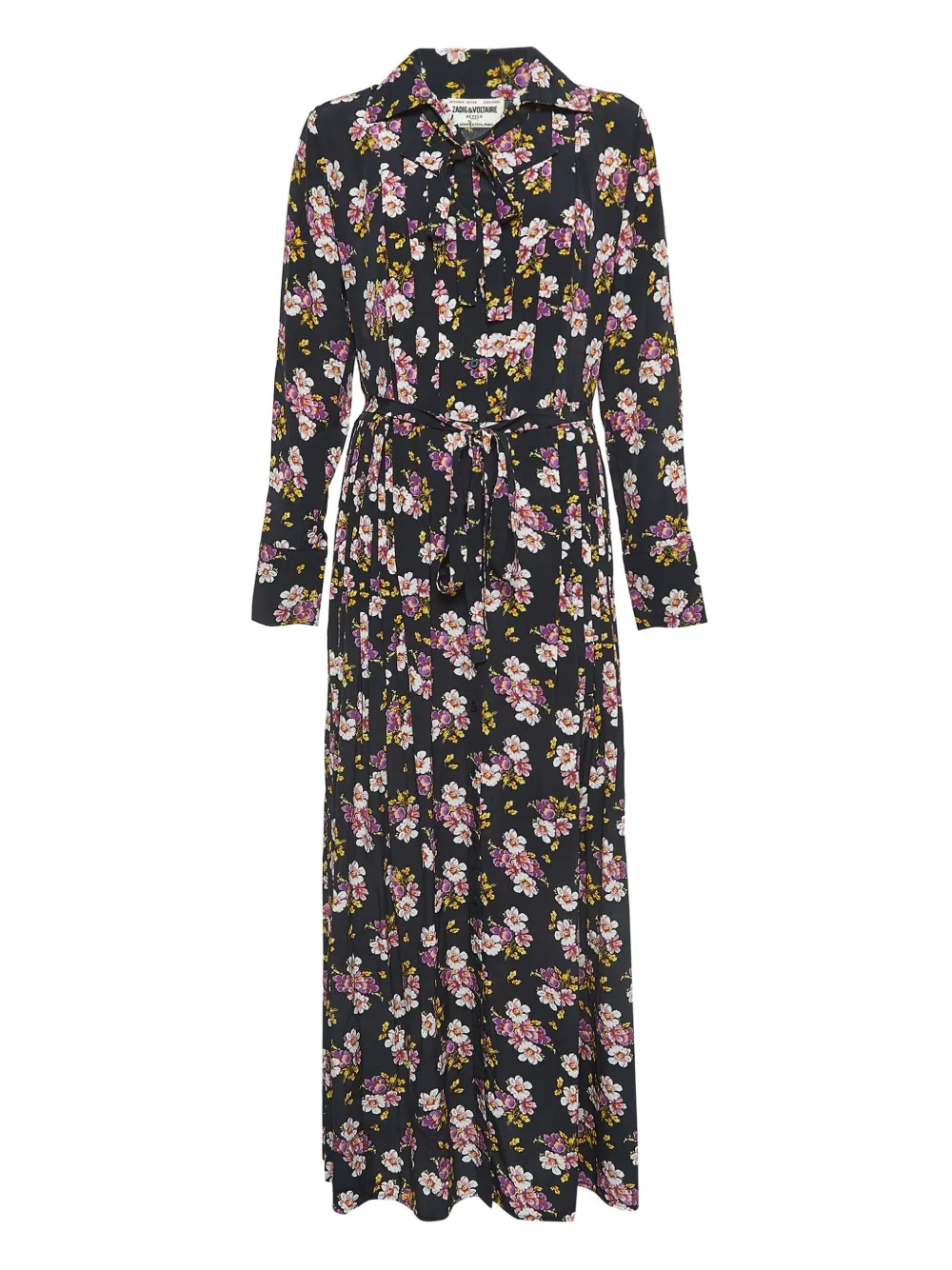 Zadig&Voltaire robe longue à fleurs | noir | Image 1