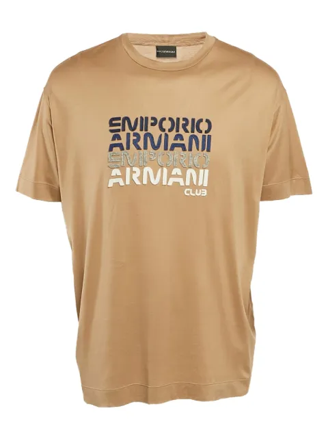 Emporio Armani Pre-Owned playera con aplique del logo