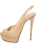 Christian Louboutin Pre-Owned Lady peep-toe slingback sandals - Neutrals