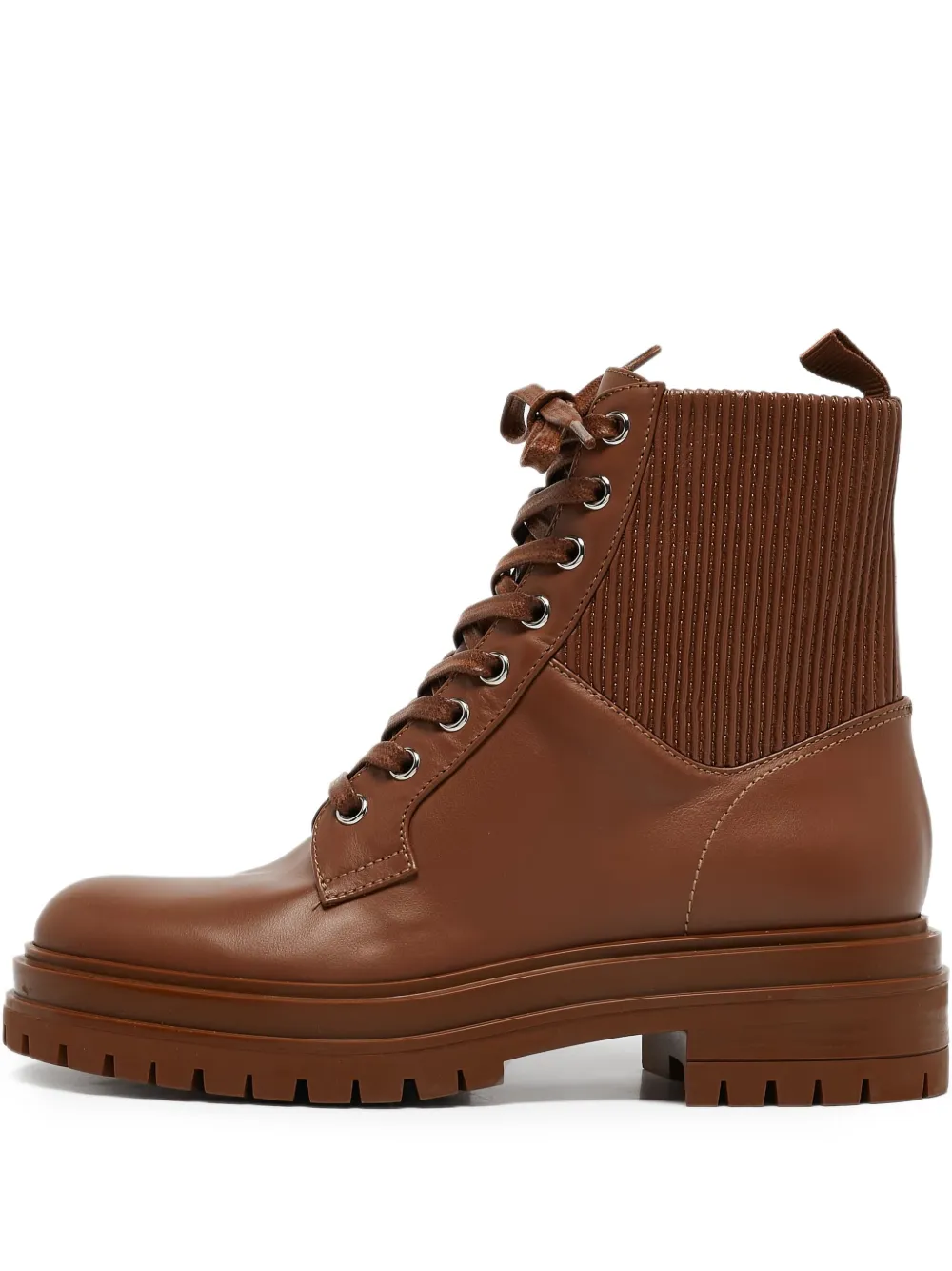 Gianvito Rossi botas militares Martis de archivo con tobillos elásticos | marrón | Image 1