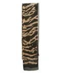 Roberto Cavalli Vintage zebra-print silk stole - Black