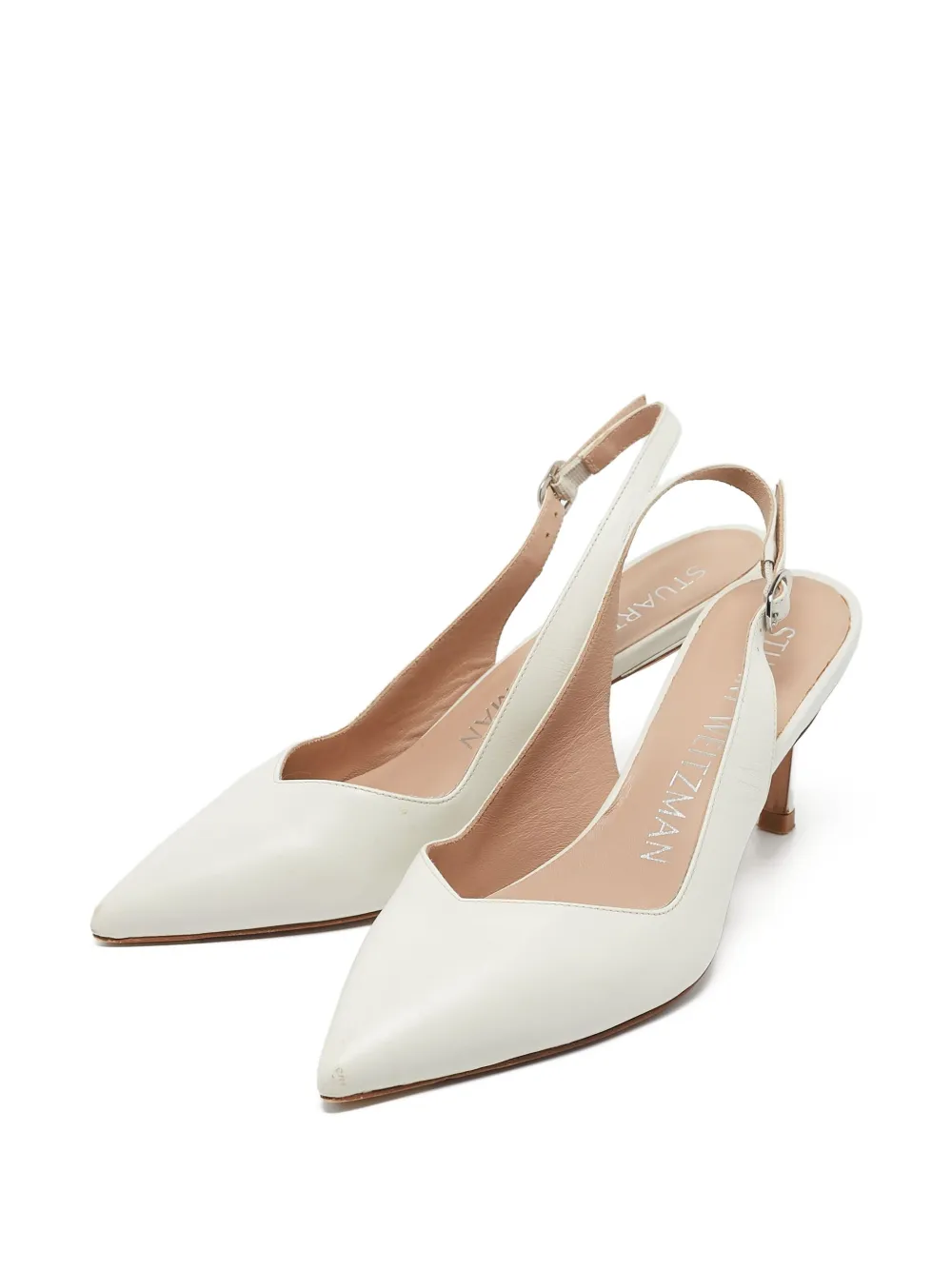Stuart Weitzman pre-owned 75mm Edith pointed-toe slingback pumps | Image 2