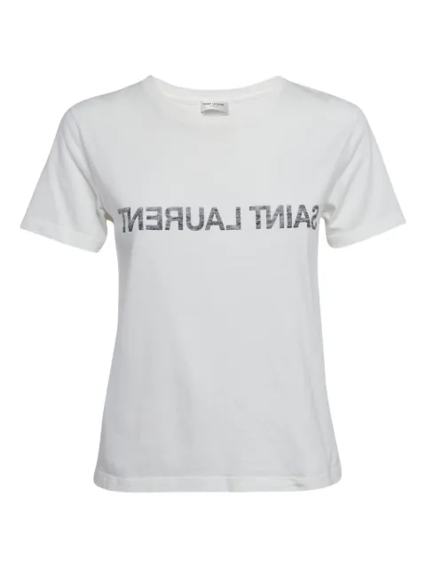 Saint Laurent Pre-Owned playera con logo estampado