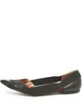 Carolina Herrera Vintage pointed-toe strappy flats - Black