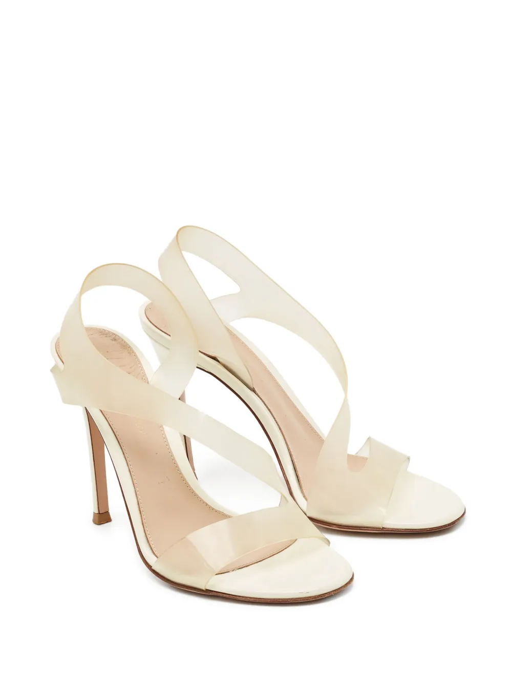 Gianvito Rossi pre-owned 100mm leather sandals - Wit
