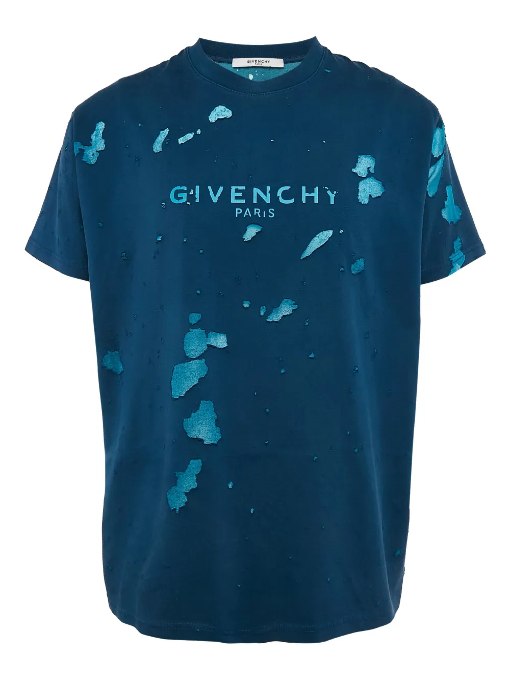 Givenchy Pre-Owned T-Shirt im Distressed-Look | Blau | Image 1