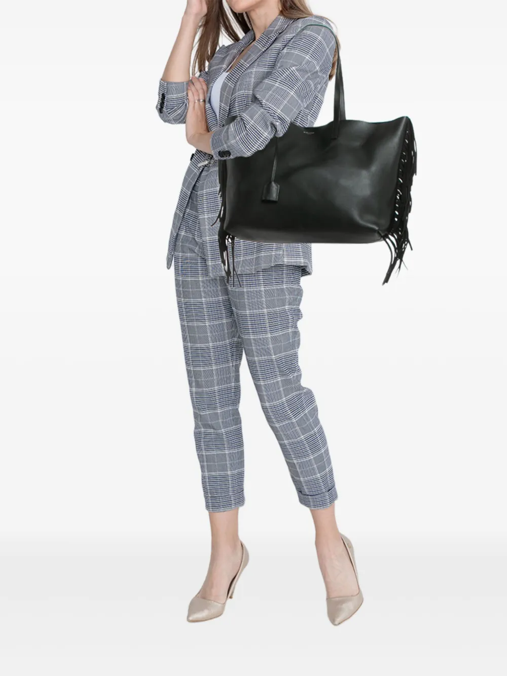 Saint Laurent Pre-Owned fringed leather tote bag | Pre-Owned | Image 2