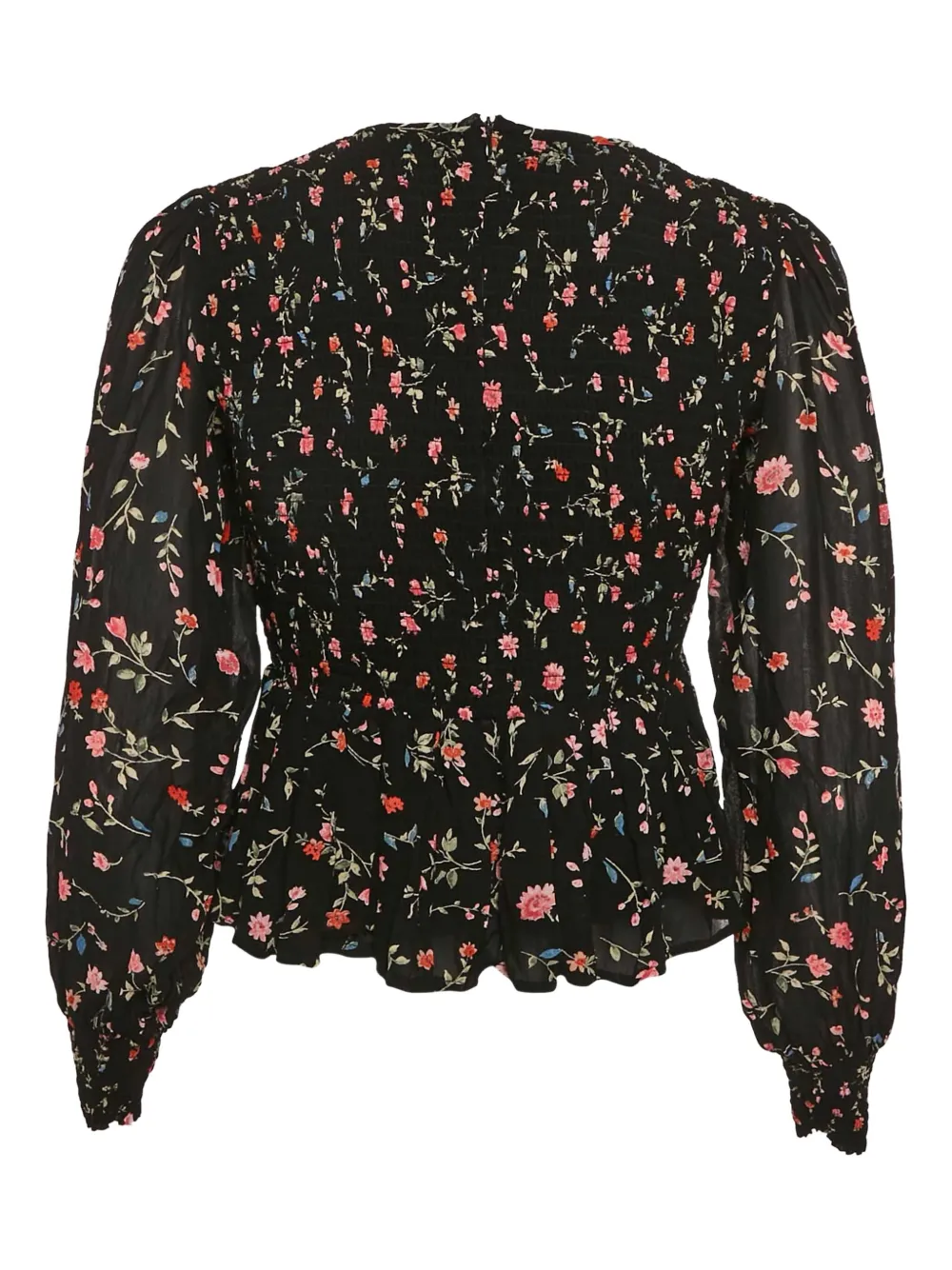 GANNI floral print smocked blouse | Image 2