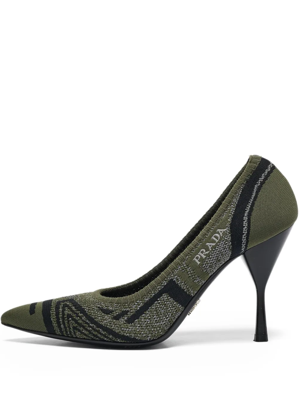 Prada Pre-Owned 100mm leather pumps | Green | Image 1
