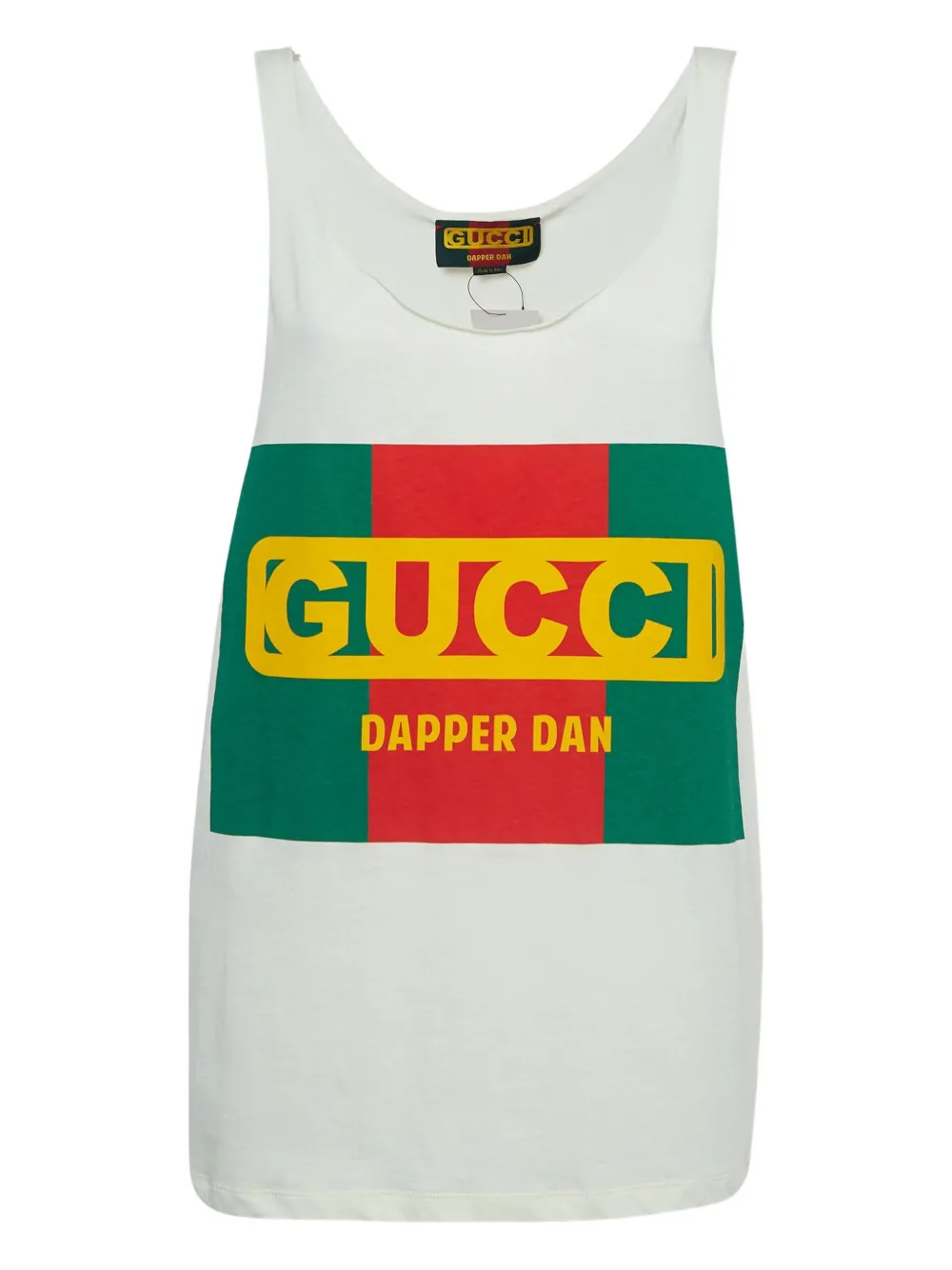 Gucci Pre-Owned camiseta de algodón en colaboración con Dapper Dan | blanco | Image 1
