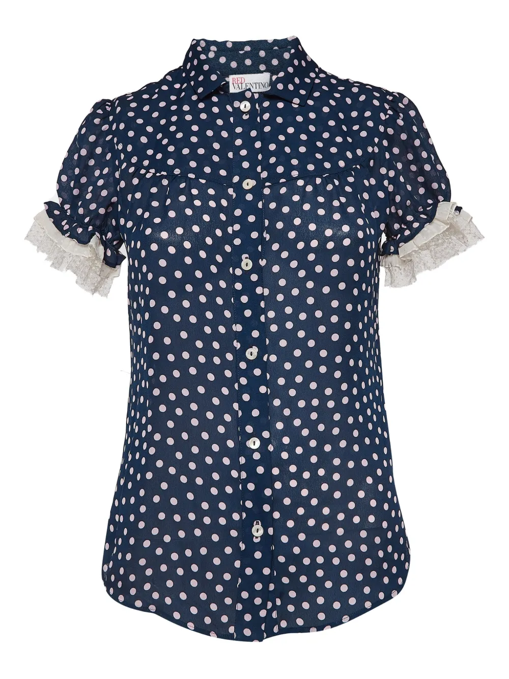 Valentino Pre-Owned chemise à pois imprimés | bleu | Image 1
