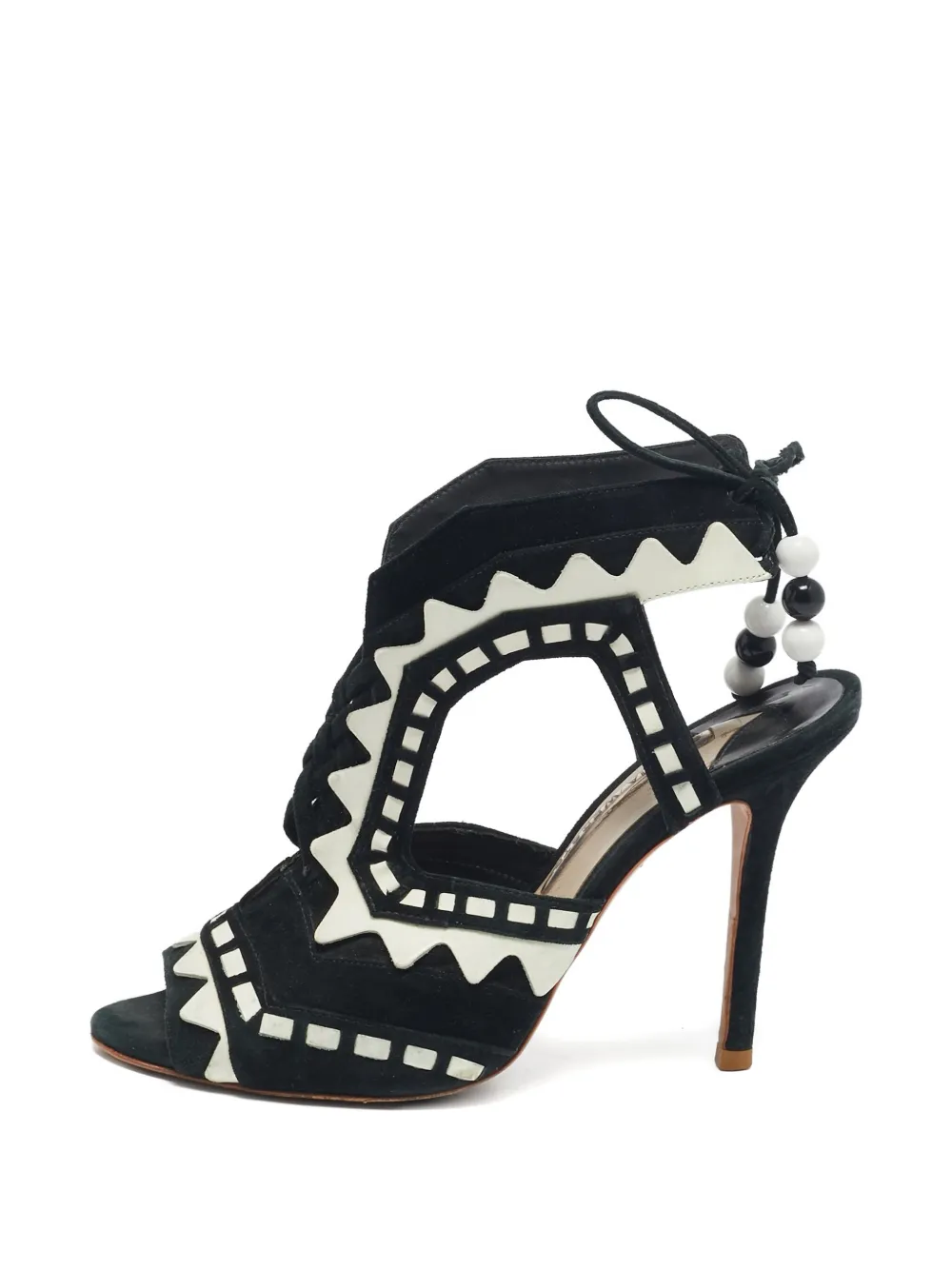 Sophia Webster cut-out lace sandals - ブラック Sophia Webster cut-out lace sandals - ブラック