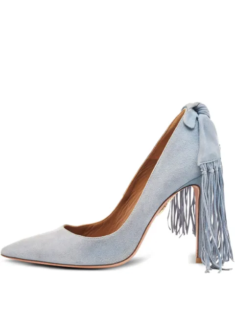Aquazzura suede fringed pumps