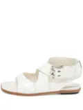 Tod's Vintage buckle-fastening flat sandals - White