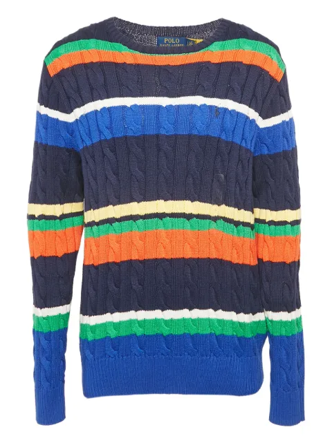 Polo Ralph Lauren Vintage cable-knit striped sweater