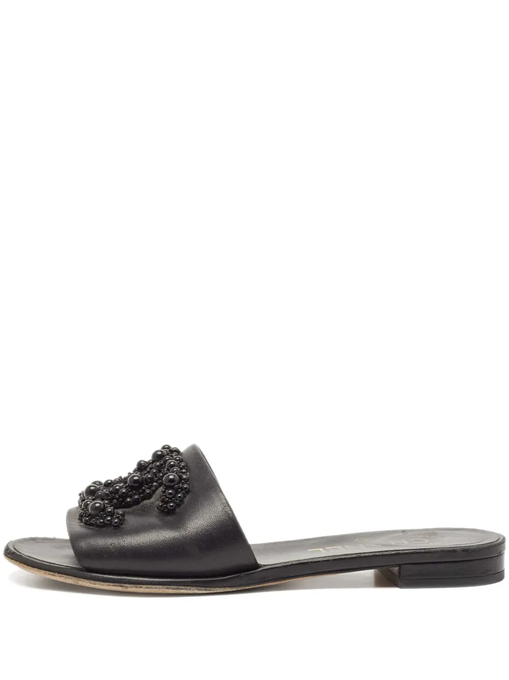 CHANEL Pre-Owned CC-embellished sandals | Black | Image 1