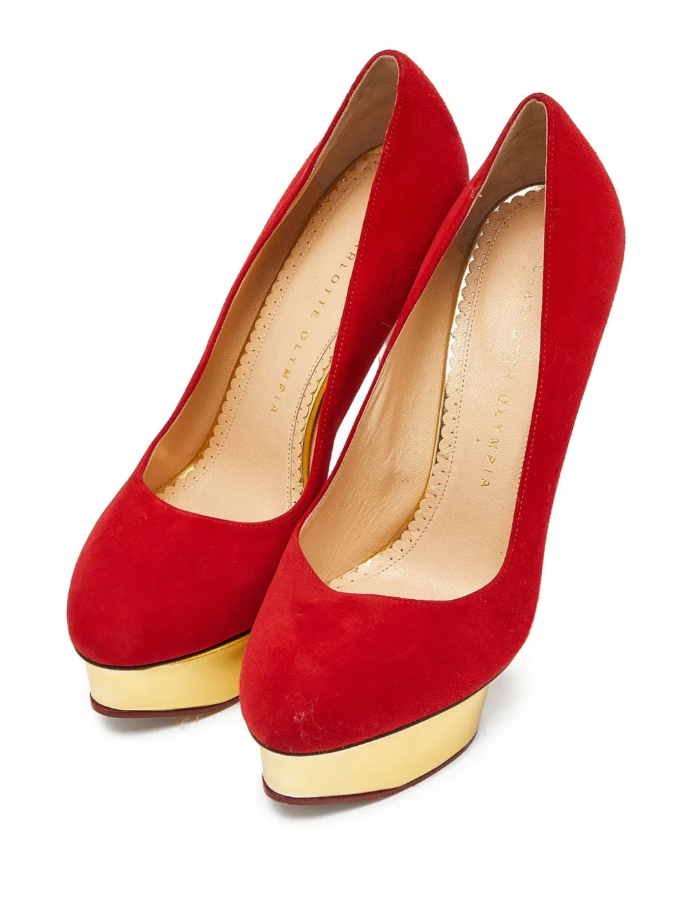 Charlotte Olympia escarpins en daim pre-owned 145 mm à plateforme | Image 2