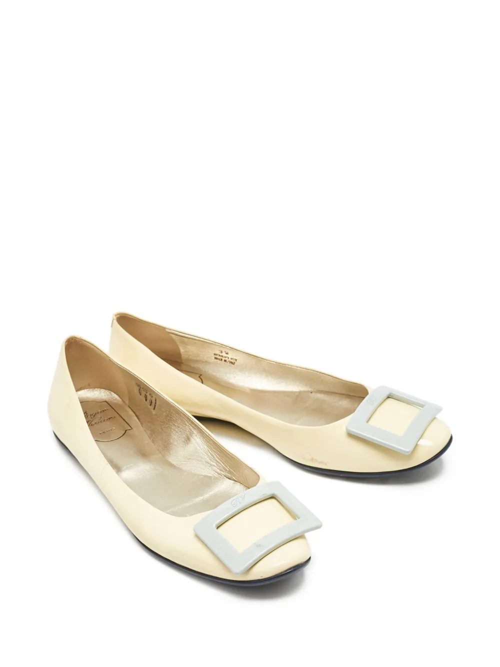Roger Vivier Vintage Trompette ballerina's met gespdetail - Geel